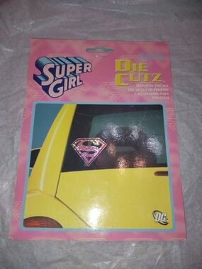 DC Die Cutz Supergirl Window Decal - Pink & Yellow